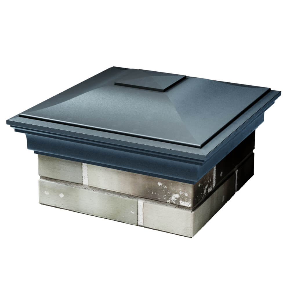 Колпак Zking Монблан Серый на столб 1.5х1.5 кирпича (385х385мм) в Перми фото