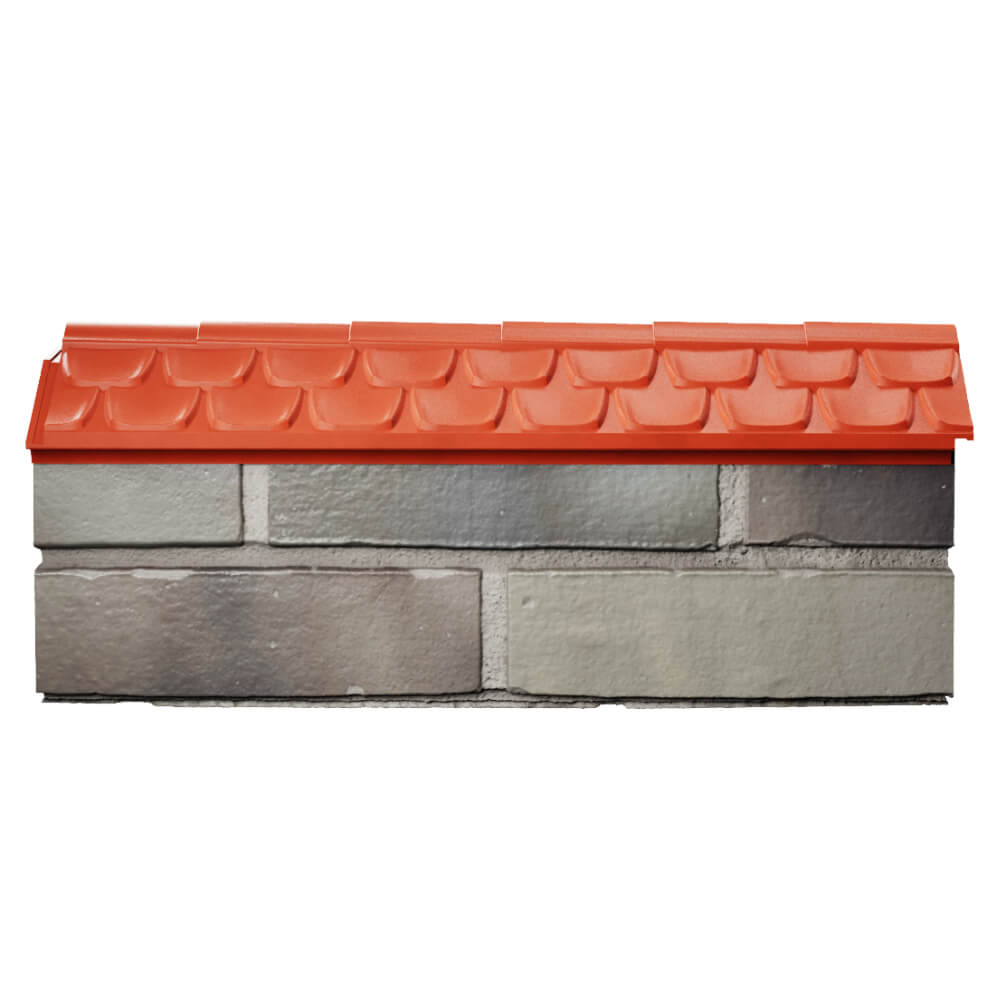 Парапет Zking Эльбрус Красный с посадкой на 0.5 кирпича (130мм) в Перми фото