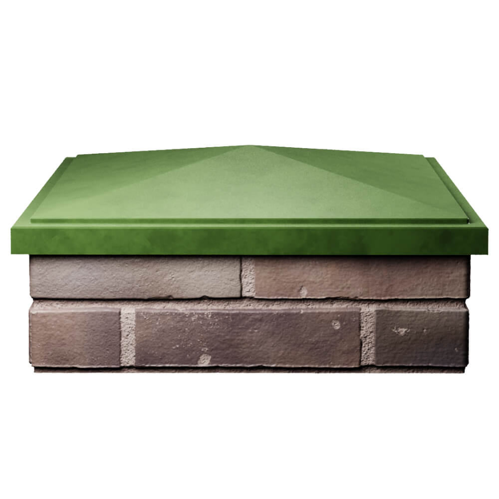 Колпак Zking БонаМоно Зеленый на столб 2х2 кирпича (515х515, 530х530мм) Пермь фото
