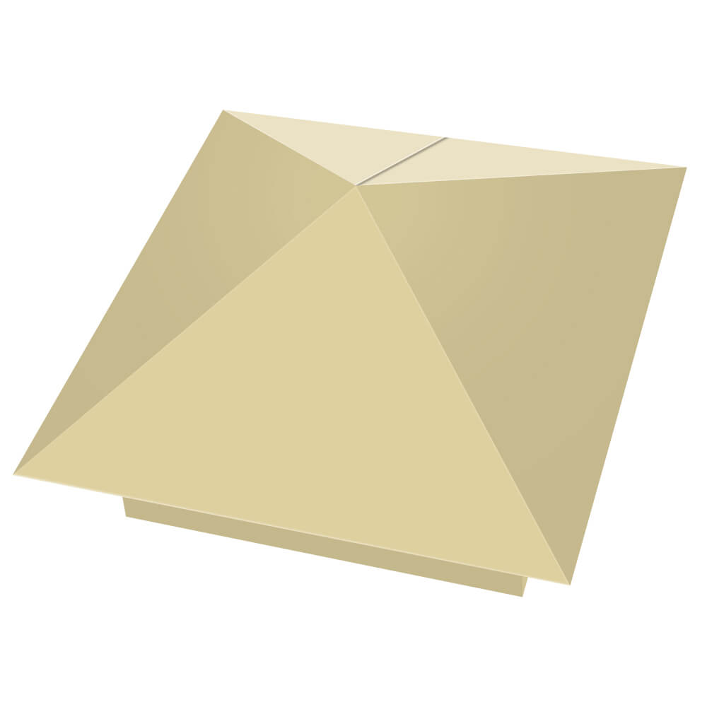 Колпак металлический 400х400мм RAL1014 Бежевый заборный Пермь фото