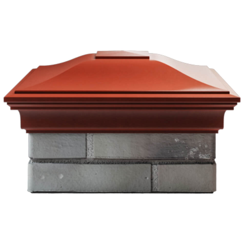 Колпак Zking Монблан Красный на столб 1.5х1.5 кирпича (385х385мм) Пермь фото