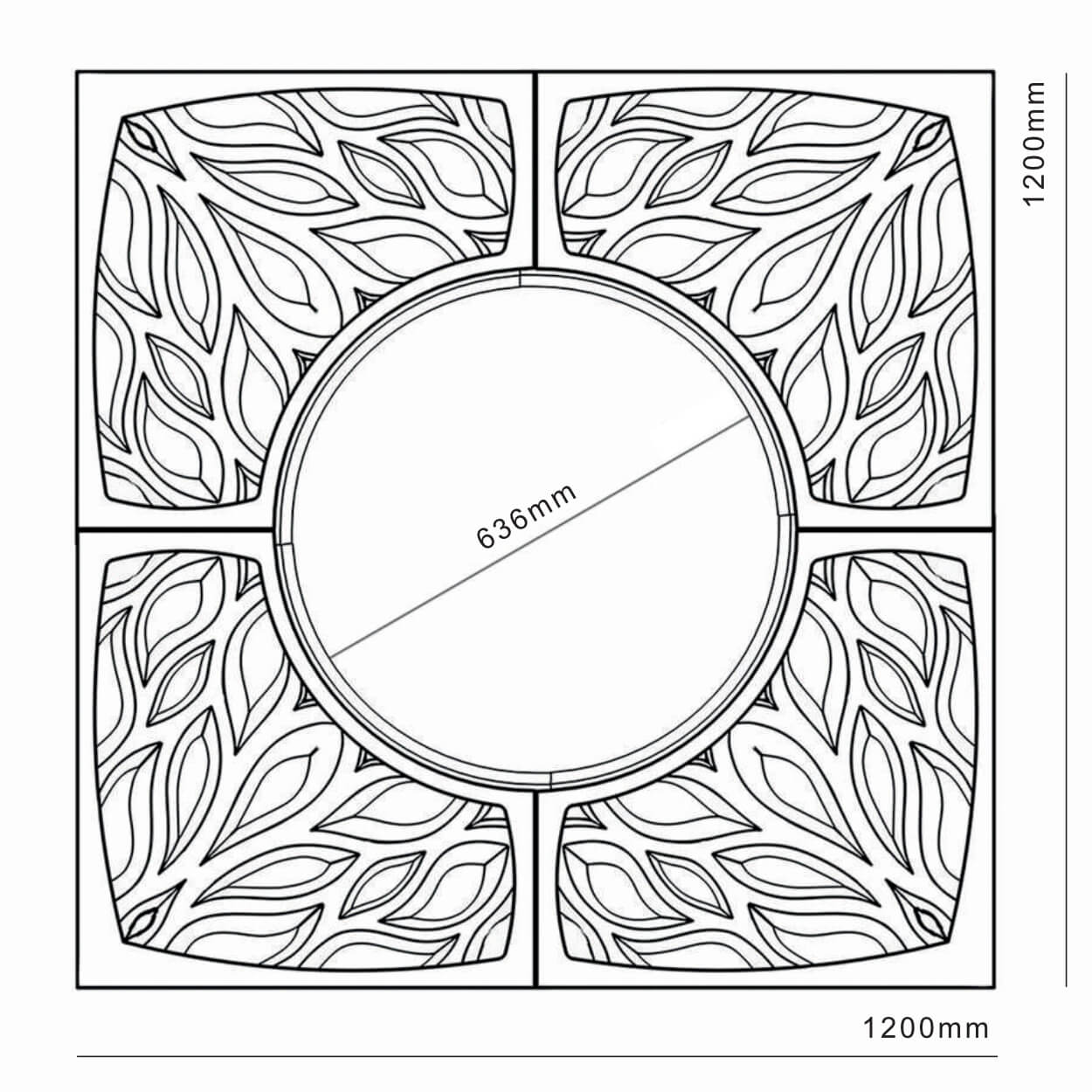 Приствольная решетка для дерева ZKING CRUST 1.2х1.2м Черная в Перми фото