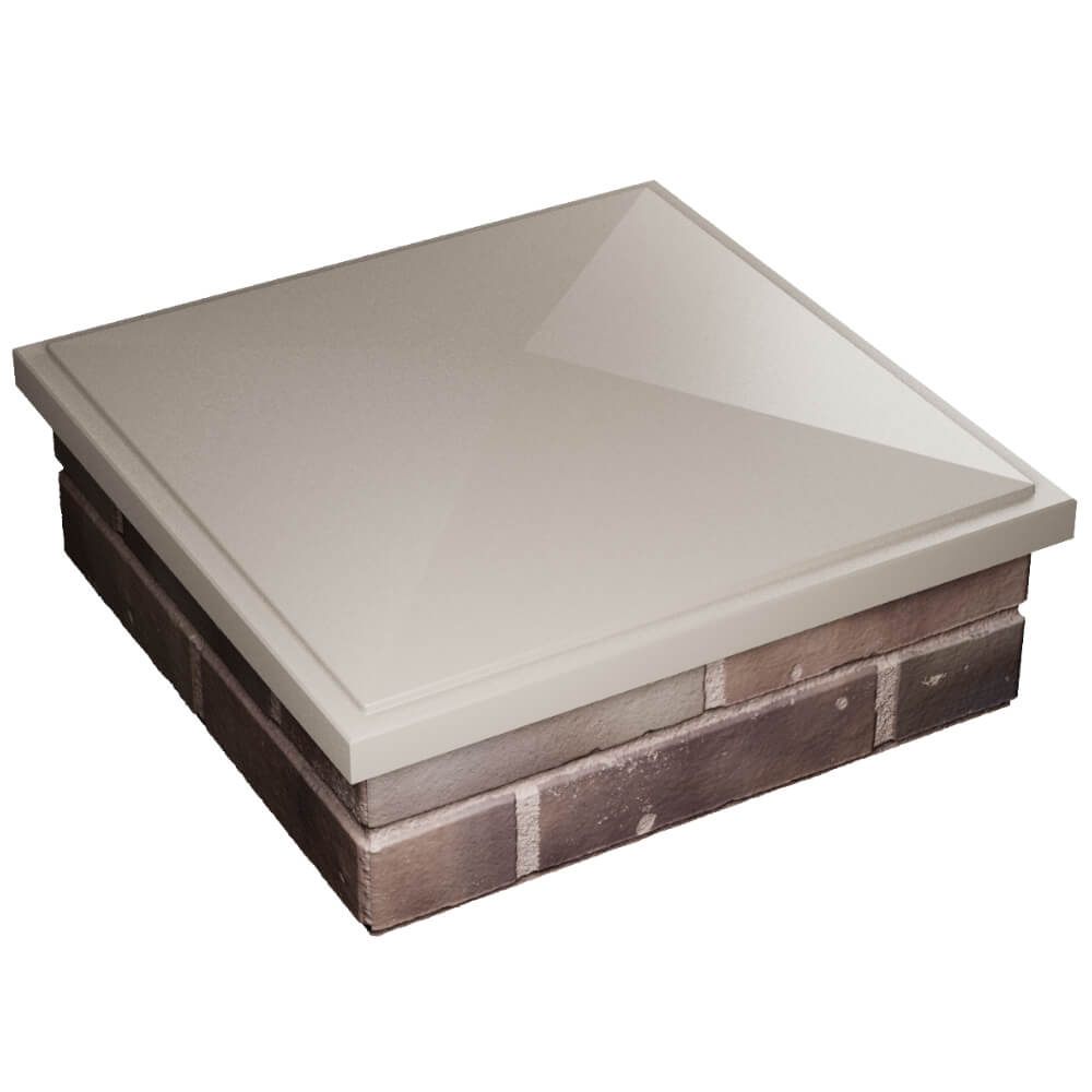 Колпак Zking БонаМоно Бежевый на столб 2х2 кирпича (515х515, 530х530мм) в Перми фото