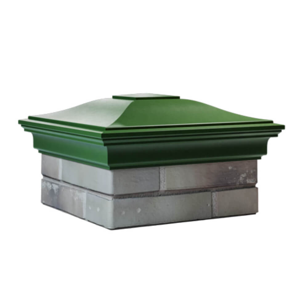 Колпак Zking Монблан Зеленый на столб 1.5х1.5 еврокирпича 0.7НФ (355х355мм) в Перми фото