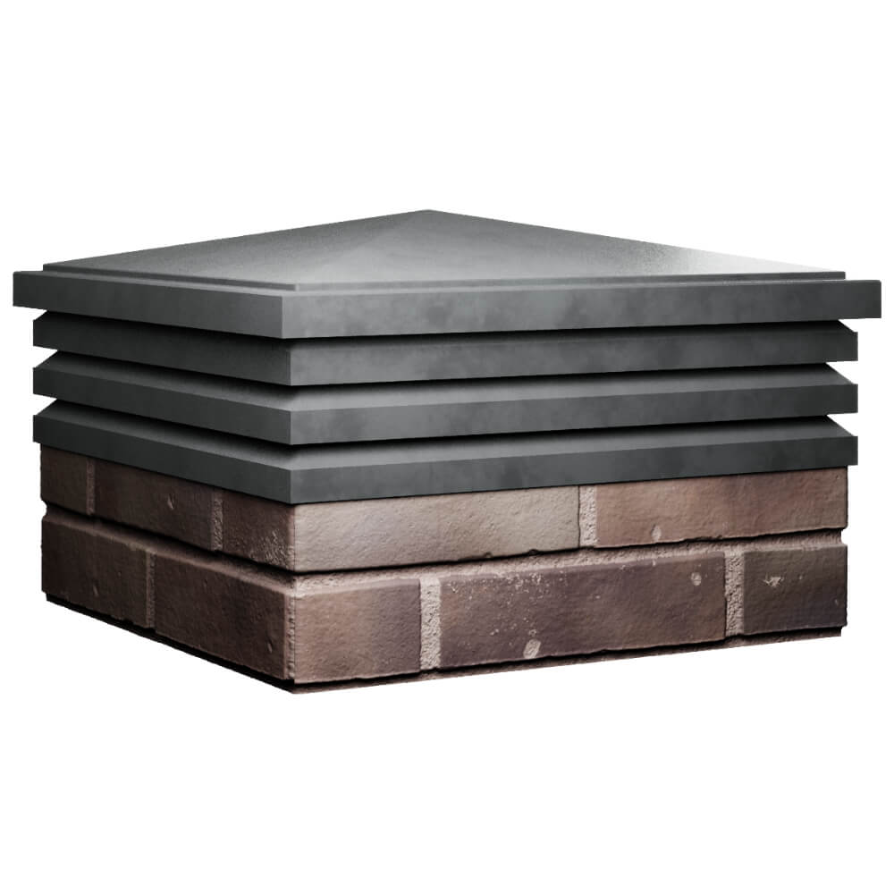 Колпак Zking Бона ХайТек Серый на столб 2х2 кирпича (513х513мм) в Перми фото