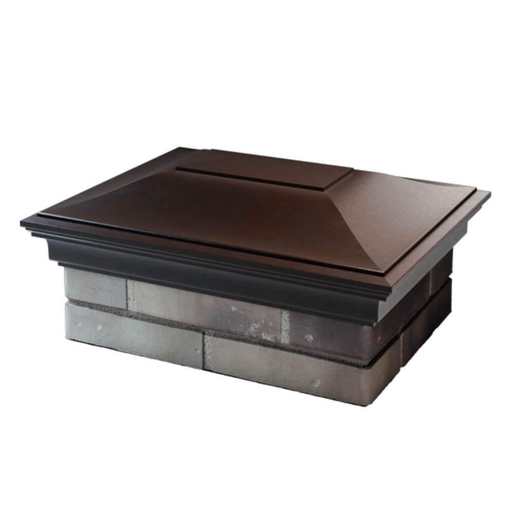 Колпак Zking Монблан Коричневый на столб 2х1.5 кирпича (515х385мм) в Перми фото