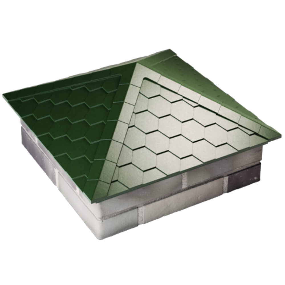 Колпак Zking Эверест Зеленый на столб 2х2 кирпича (535х535мм) Пермь фото