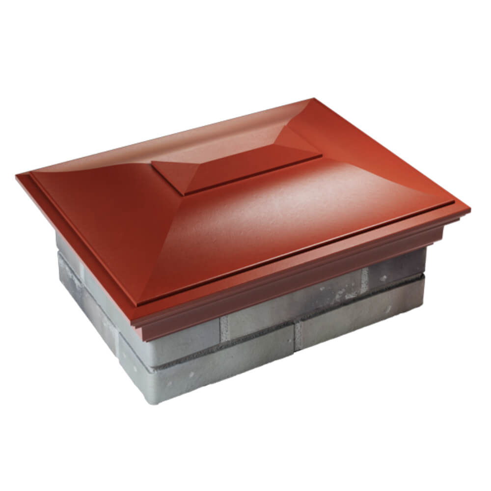 Колпак Zking Монблан Красный на столб 2х1.5 кирпича (515х385мм) Пермь фото