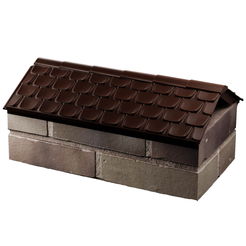 Парапет Zking Эльбрус Коричневый с посадкой на 1 кирпич (255мм) в Перми фото