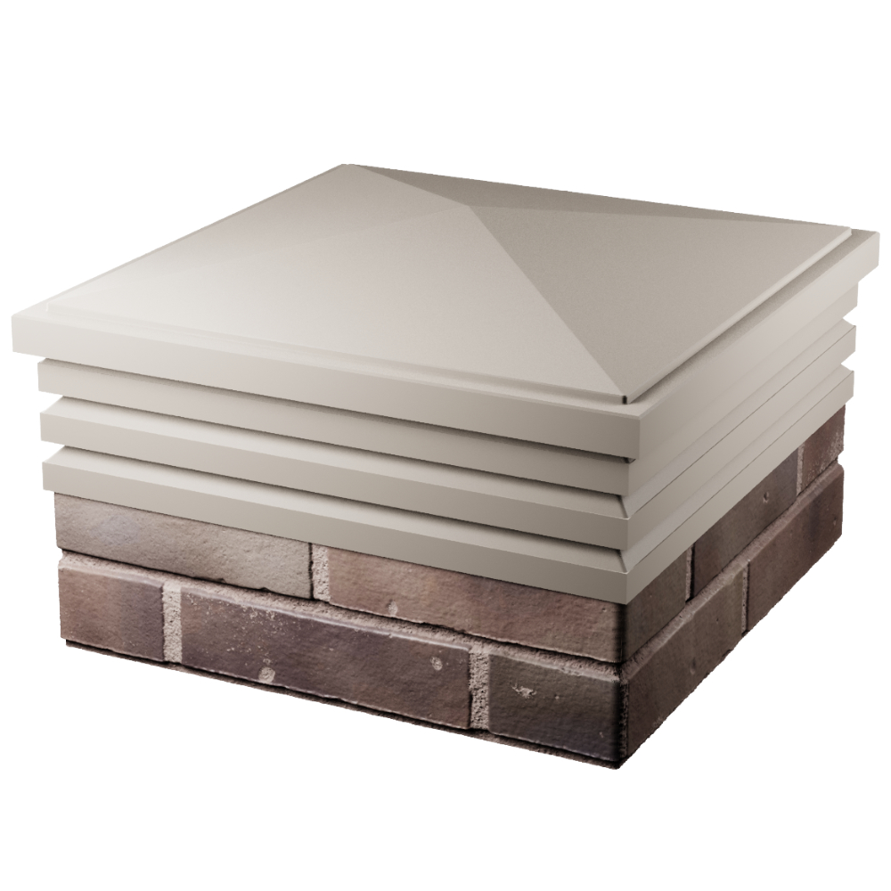 Колпак Zking Бона ХайТек Бежевый на столб 2х2 кирпича (513х513мм) в Перми фото