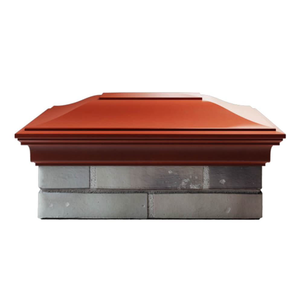 Колпак Zking Монблан Красный на столб 2х1.5 кирпича (515х385мм) в Перми фото