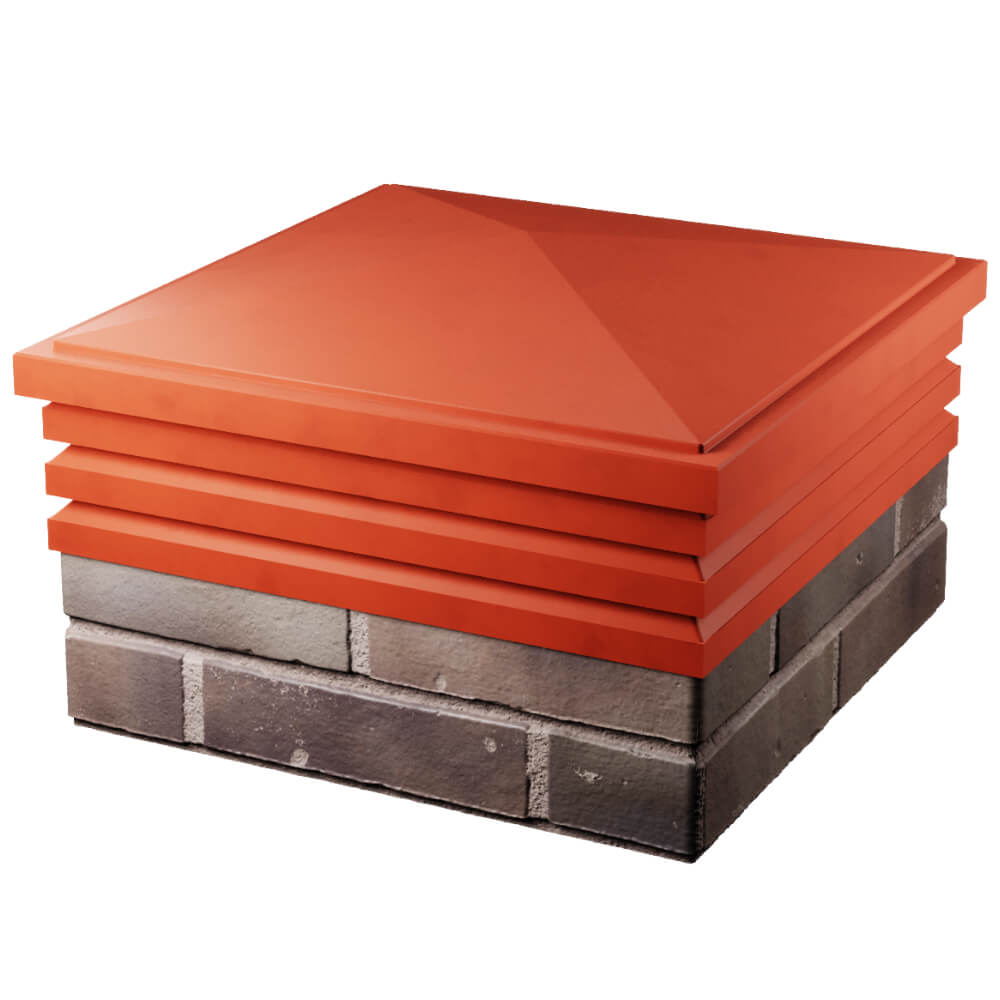 Колпак Zking Бона ХайТек Красный на столб 2х2 кирпича (513х513мм) в Перми фото