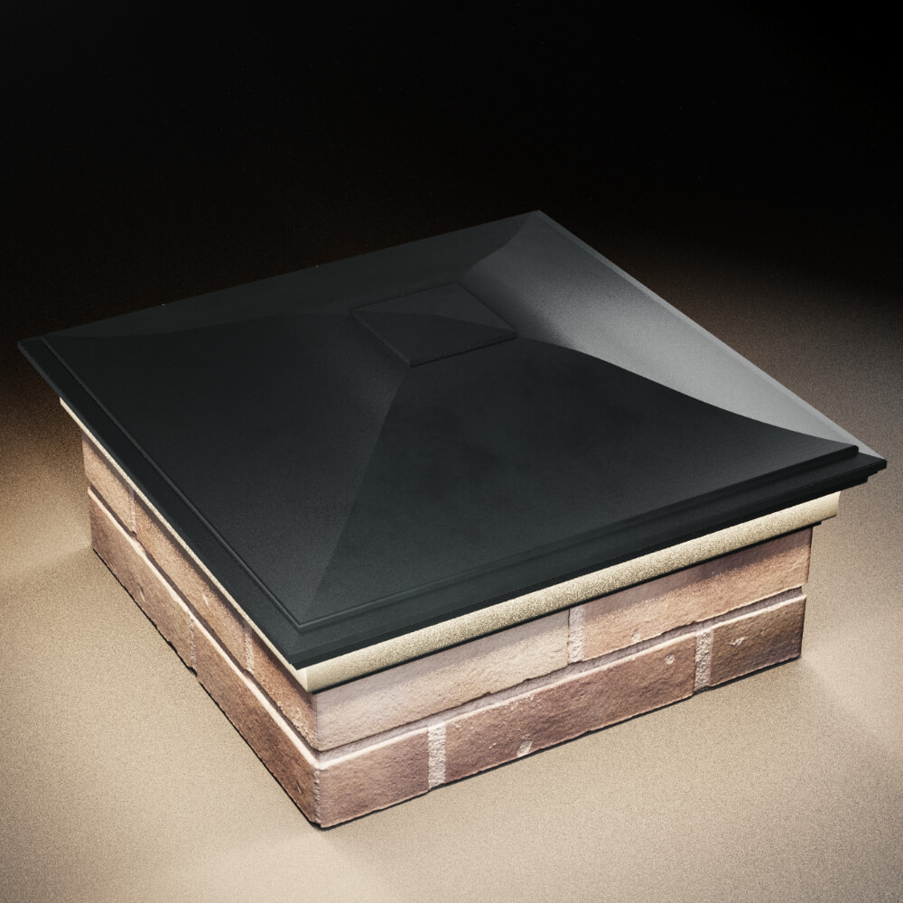 Колпак Zking Монблан Черный на столб 2х2 кирпича (515х515мм) c подсветкой в Перми фото