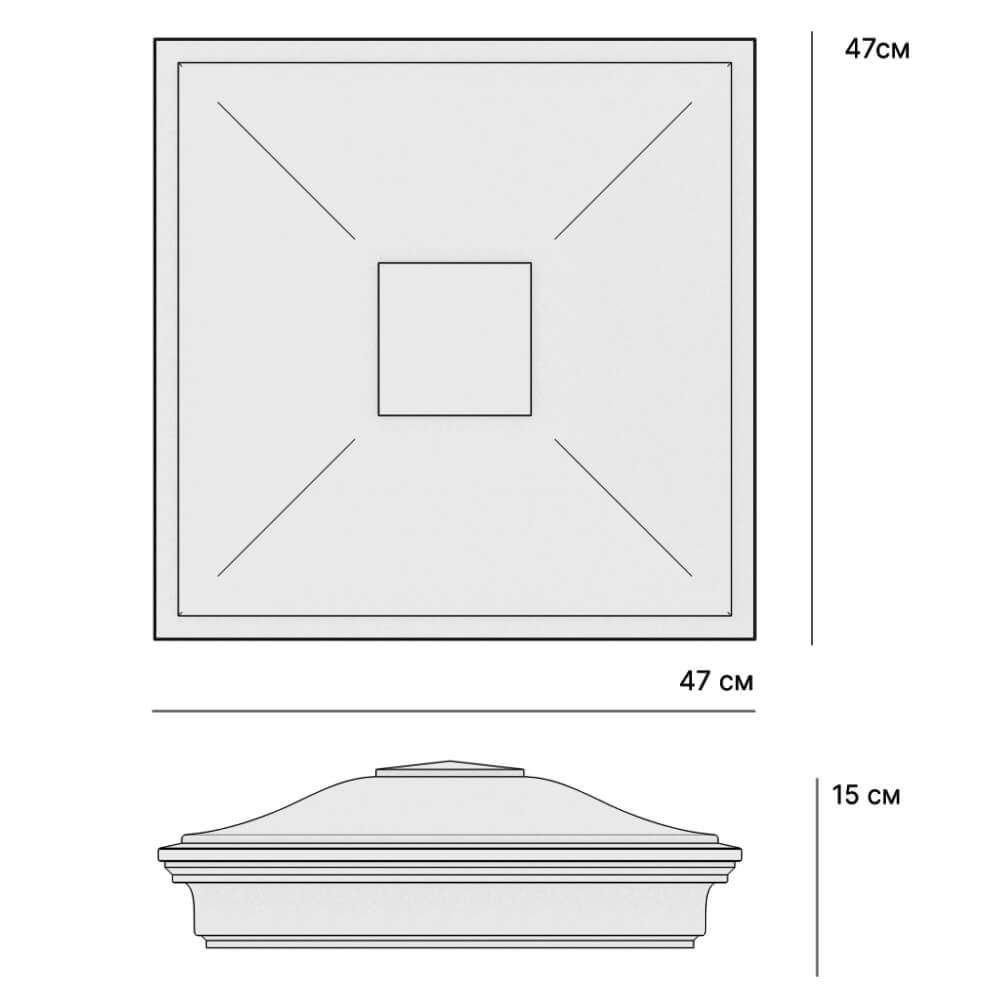 Колпак Zking Монблан Коричневый на столб 1.5х1.5 кирпича (385х385мм) в Перми фото