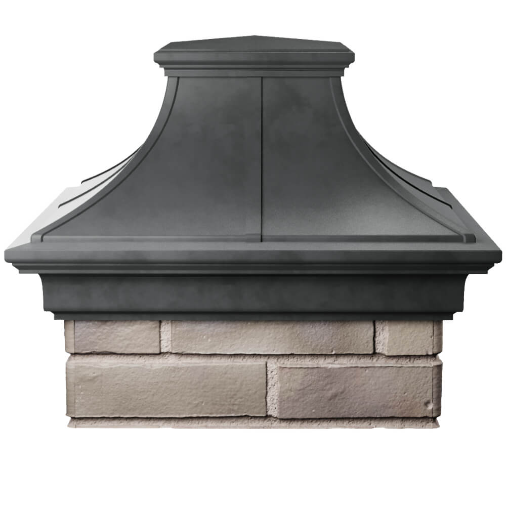 Колпак Zking Монблан Премиум Серый на столб 1.5х1.5 кирпича (385х385мм) Пермь фото