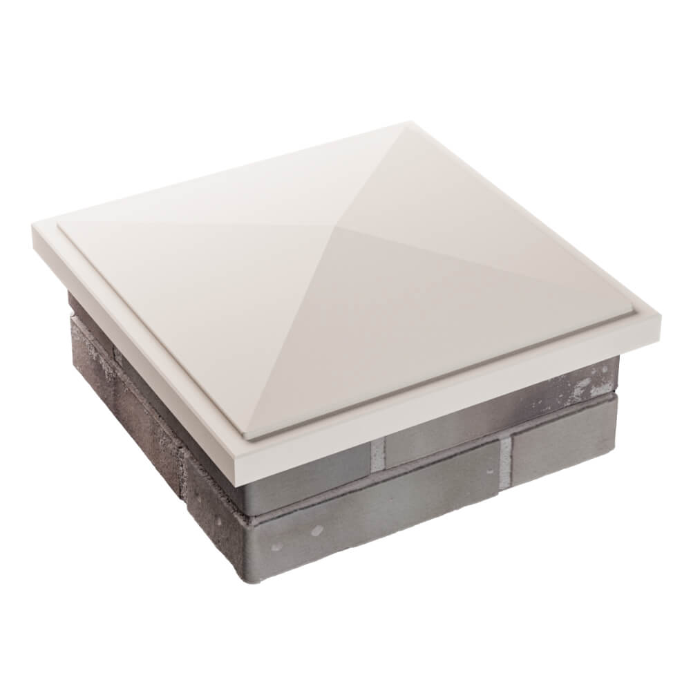 Колпак Zking БонаМоно Бежевый на столб 1.5х1.5 кирпича (385х385, 400х400мм) в Перми фото