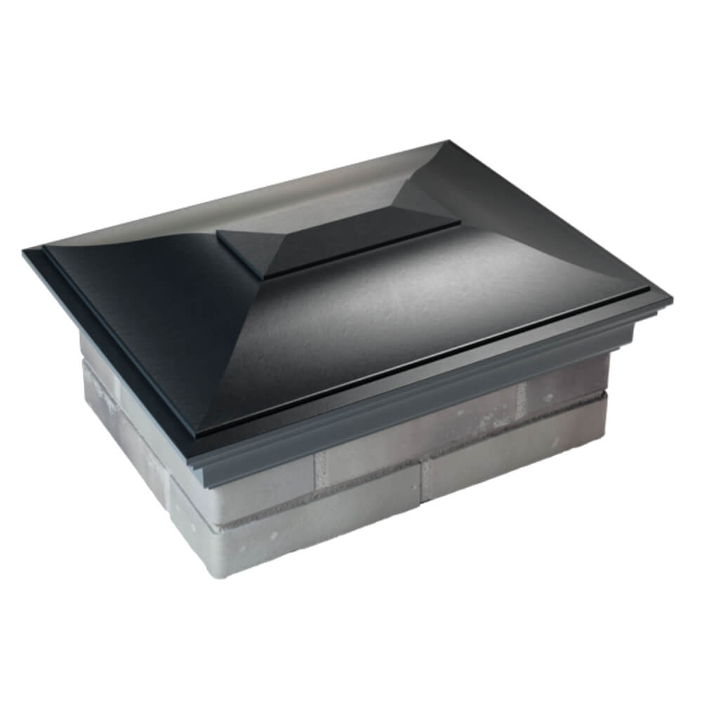 Колпак Zking Монблан Черный на столб 2х1.5 кирпича (515х385мм) Пермь фото