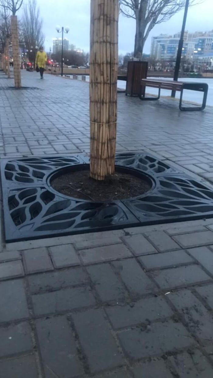 Приствольная решетка для дерева ZKING CRUST 1.2х1.2м Черная в Перми фото