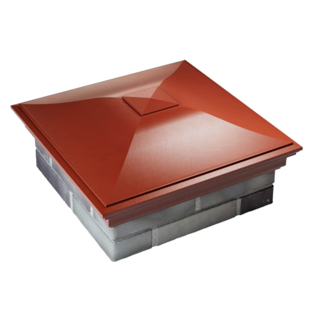 Колпак Zking Монблан Красный на столб 2х2 кирпича (515х515мм) Пермь фото