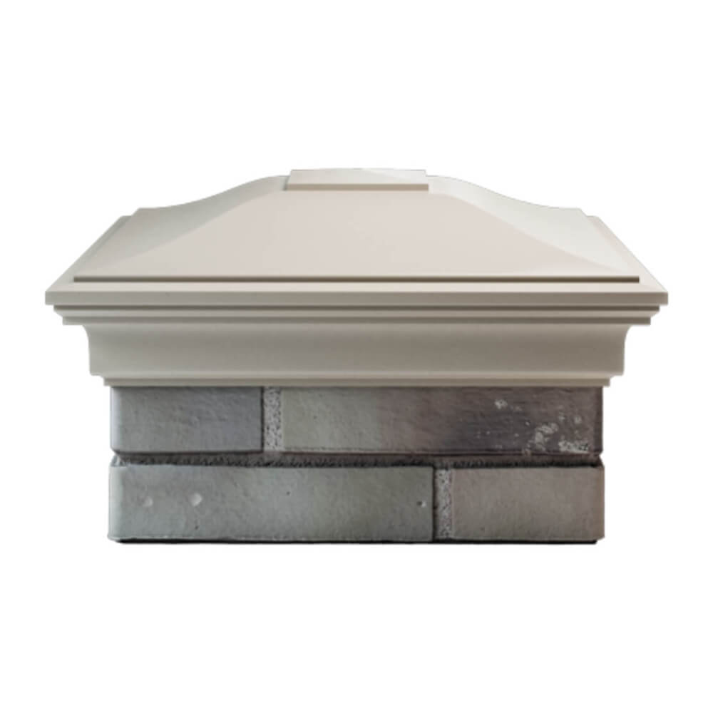 Колпак Zking Монблан Бежевый на столб 1.5х1.5 еврокирпича 0.7НФ (355х355мм) Пермь фото