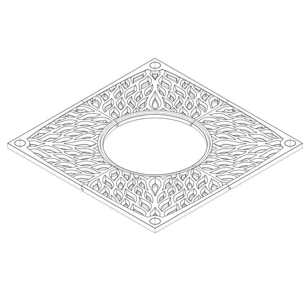 Приствольная решетка для дерева ZKING CRUST 2х2м Черная в Перми фото