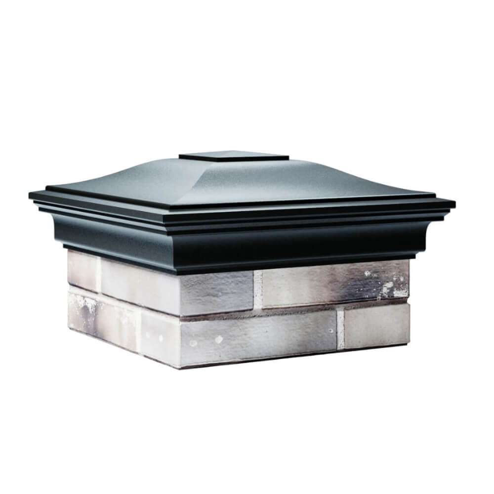 Колпак Zking Монблан Черный на столб 1.5х1.5 еврокирпича 0.7НФ (355х355мм) в Перми фото