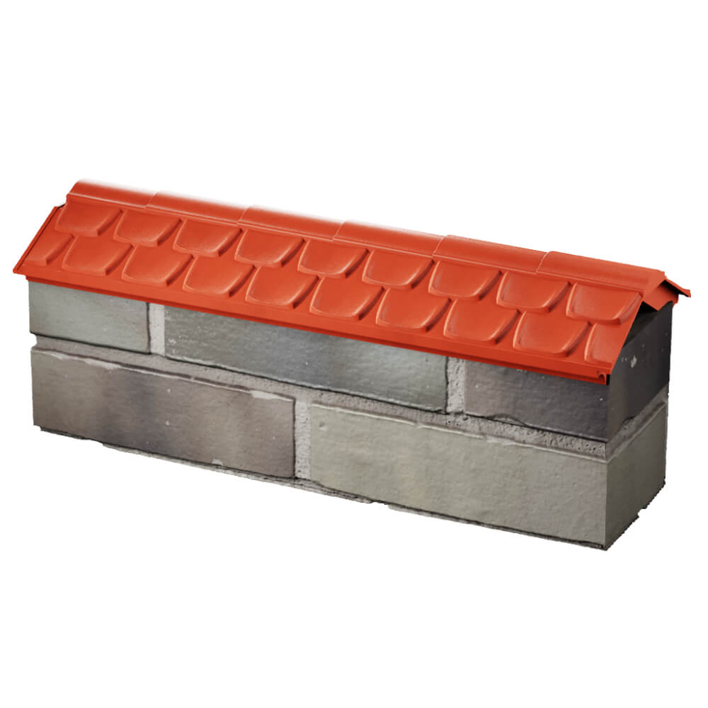 Парапет Zking Эльбрус Красный с посадкой на 0.5 кирпича (130мм) в Перми фото