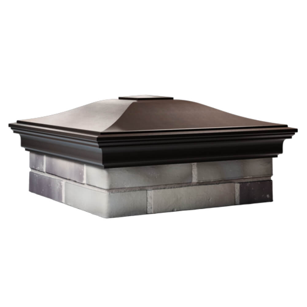 Колпак Zking Монблан Коричневый на столб 2х2 кирпича (515х515мм) в Перми фото