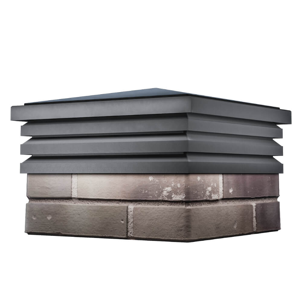 Колпак Zking Бона ХайТек Серый на столб 1.5х1.5 кирпича (385х385мм) в Перми фото