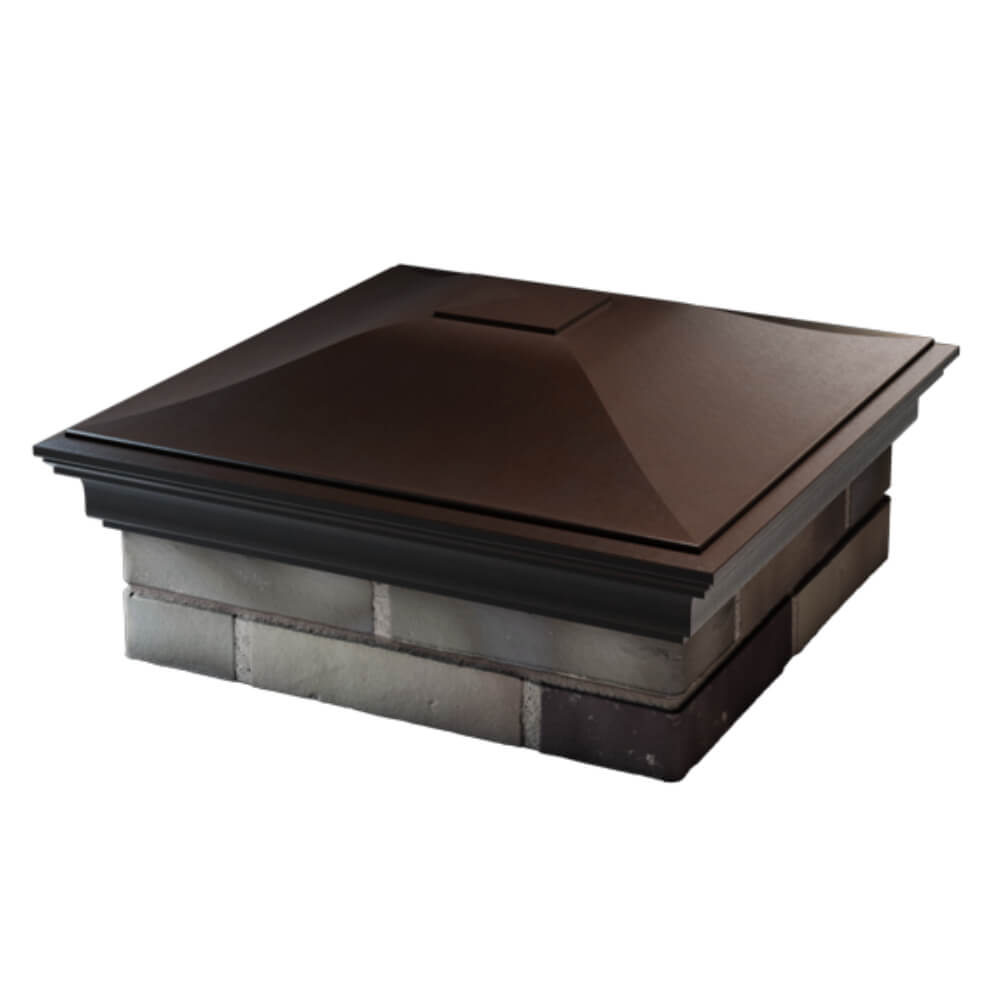Колпак Zking Монблан Коричневый на столб 2х2 кирпича (515х515мм) в Перми фото