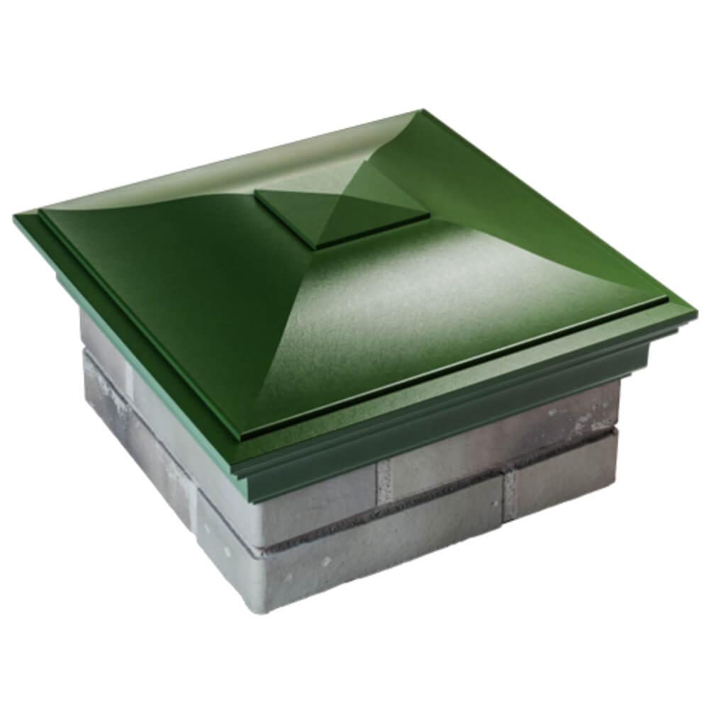 Колпак Zking Монблан Зеленый на столб 1.5х1.5 кирпича (385х385мм) в Перми фото