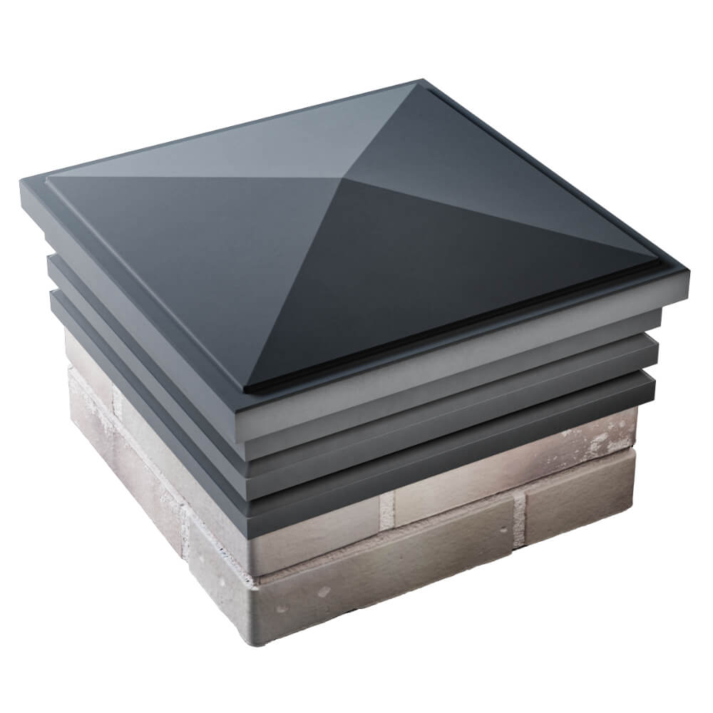 Колпак Zking Бона ХайТек Серый на столб 1.5х1.5 кирпича (385х385мм) в Перми фото