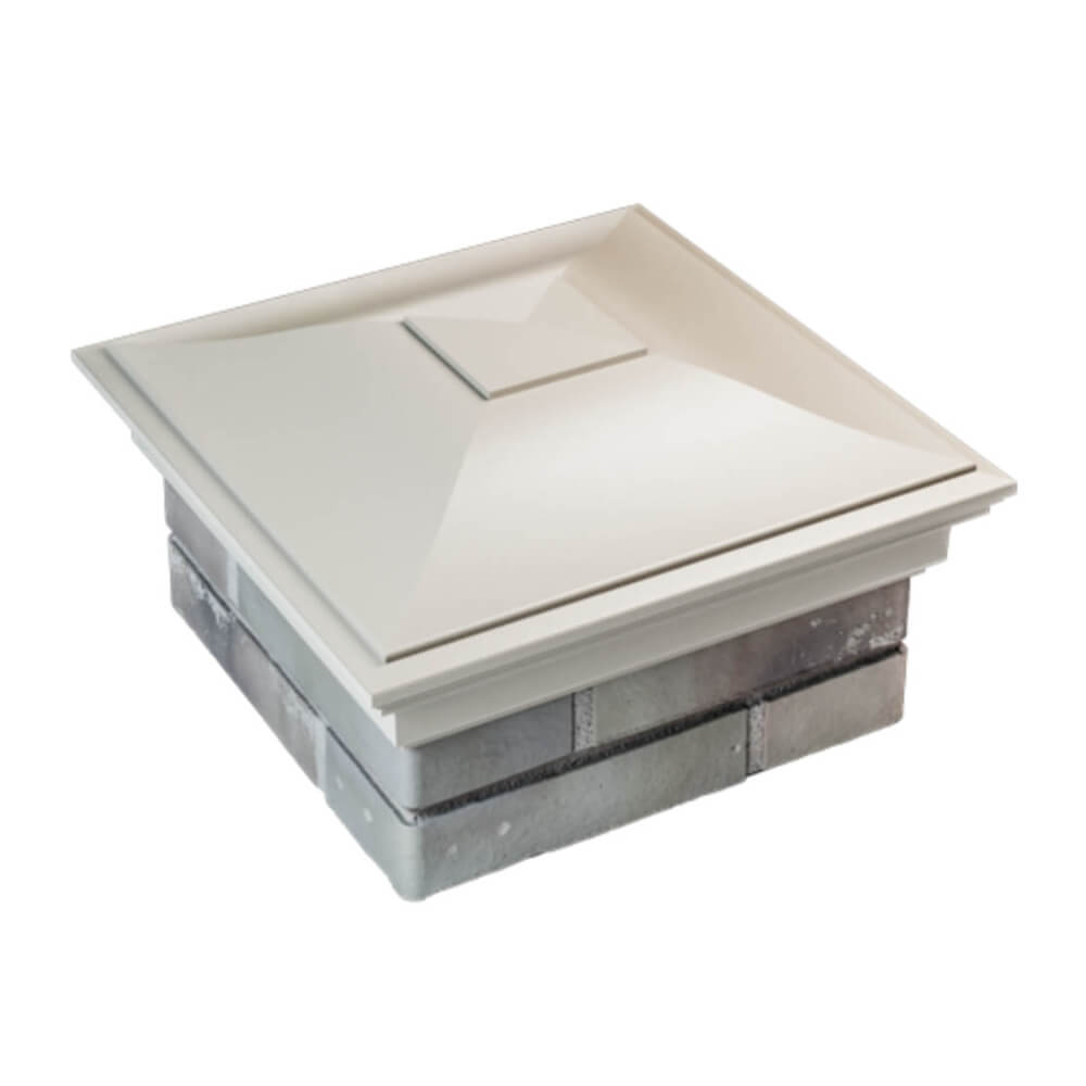 Колпак Zking Монблан Бежевый на столб 1.5х1.5 еврокирпича 0.7НФ (355х355мм) в Перми фото