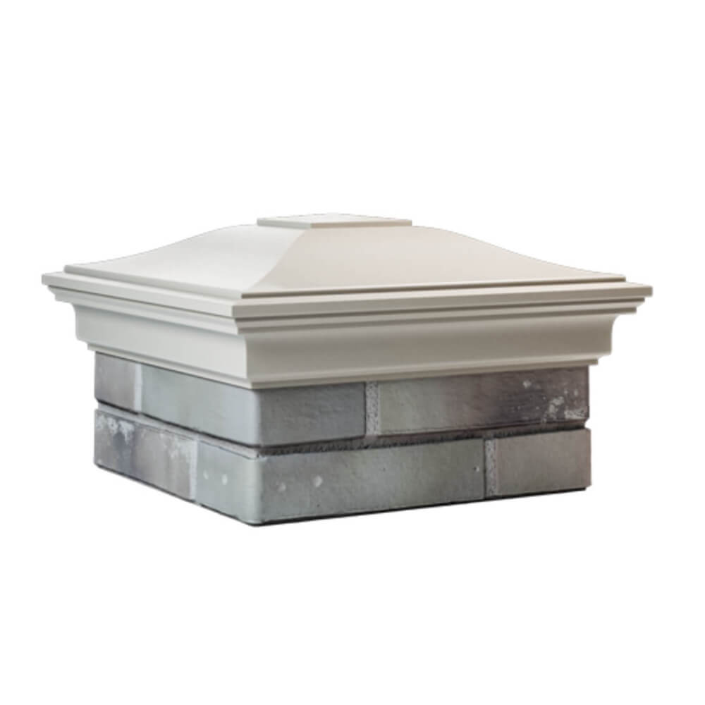 Колпак Zking Монблан Бежевый на столб 1.5х1.5 еврокирпича 0.7НФ (355х355мм) в Перми фото