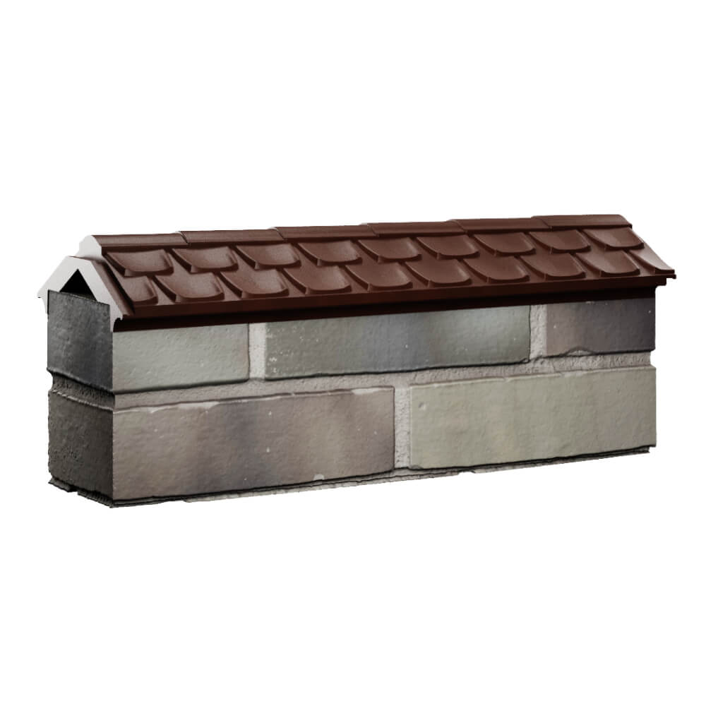Парапет Zking Эльбрус Коричневый с посадкой на 0.5 кирпича (130мм) Пермь фото