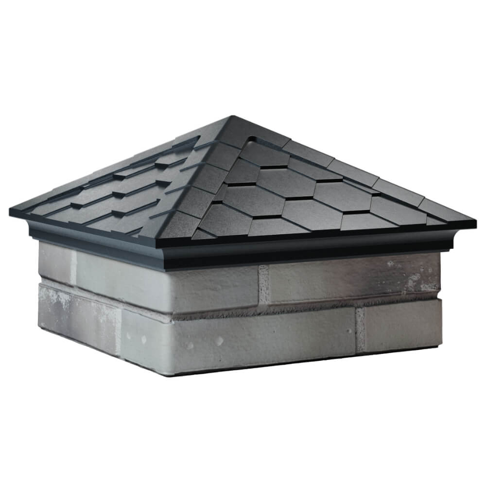 Колпак Zking Эверест Черный на столб 1.5х1.5 кирпича (390х390мм) в Перми фото