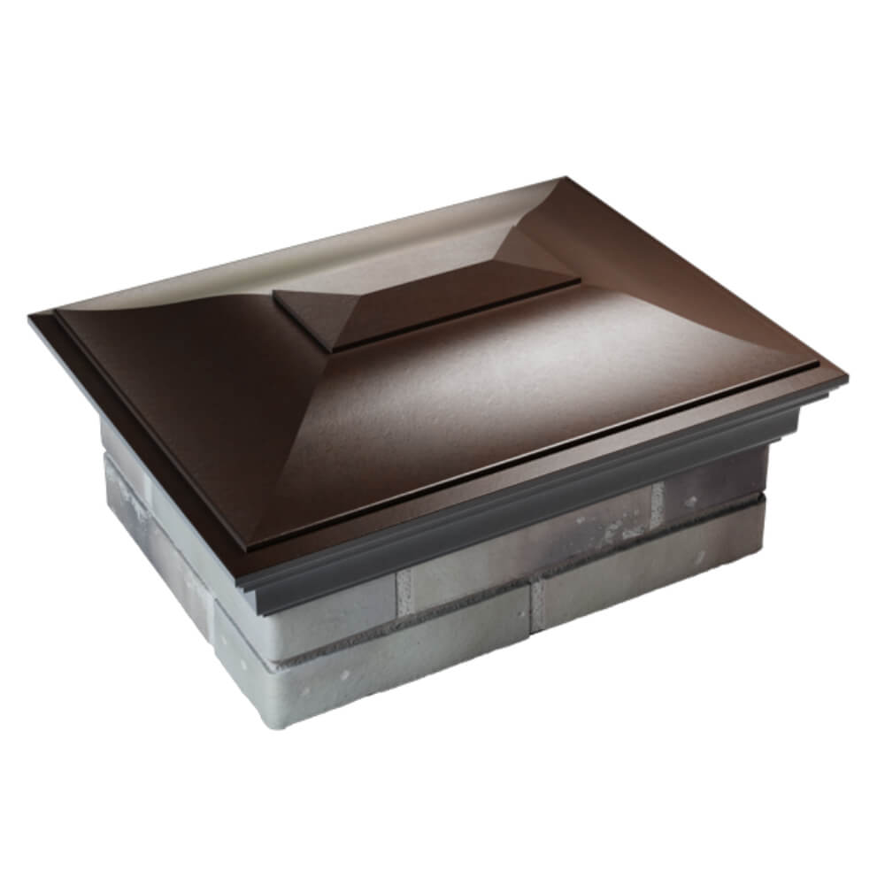 Колпак Zking Монблан Коричневый на столб 2х1.5 кирпича (515х385мм) Пермь фото