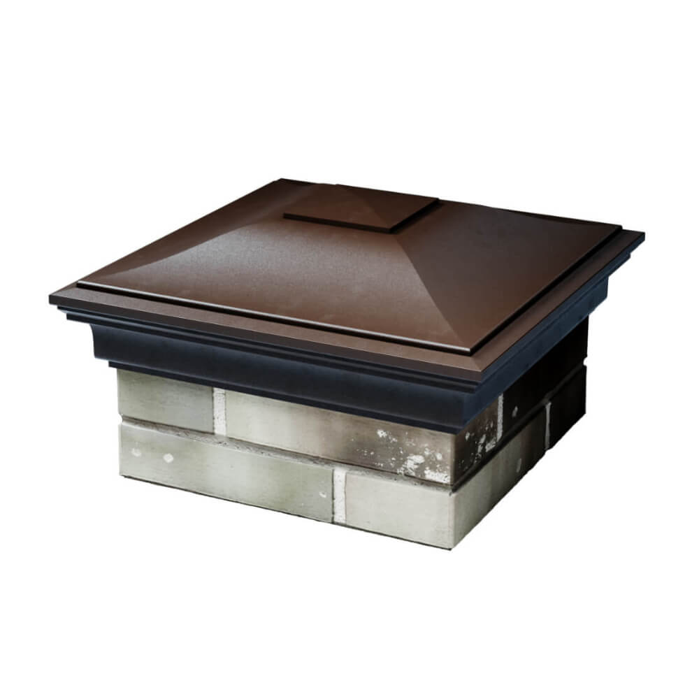 Колпак Zking Монблан Коричневый на столб 1.5х1.5 еврокирпича 0.7НФ (355х355мм) в Перми фото