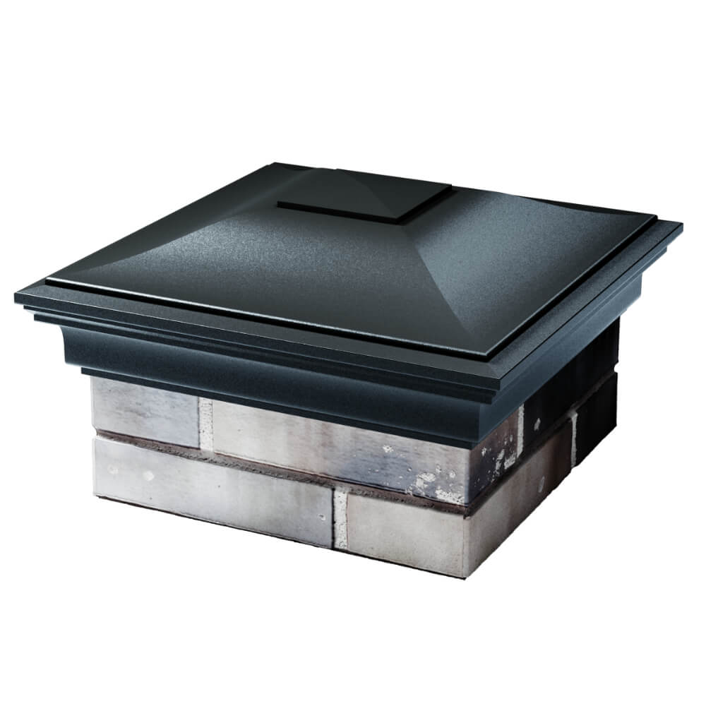 Колпак Zking Монблан Черный на столб 1.5х1.5 кирпича (385х385мм) в Перми фото