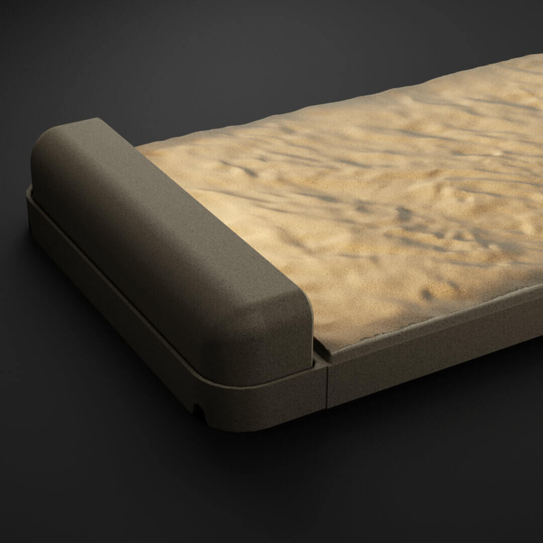 LED Светильник для шаговой плиты STONE Светлая Галька 330х75х98мм в Перми фото