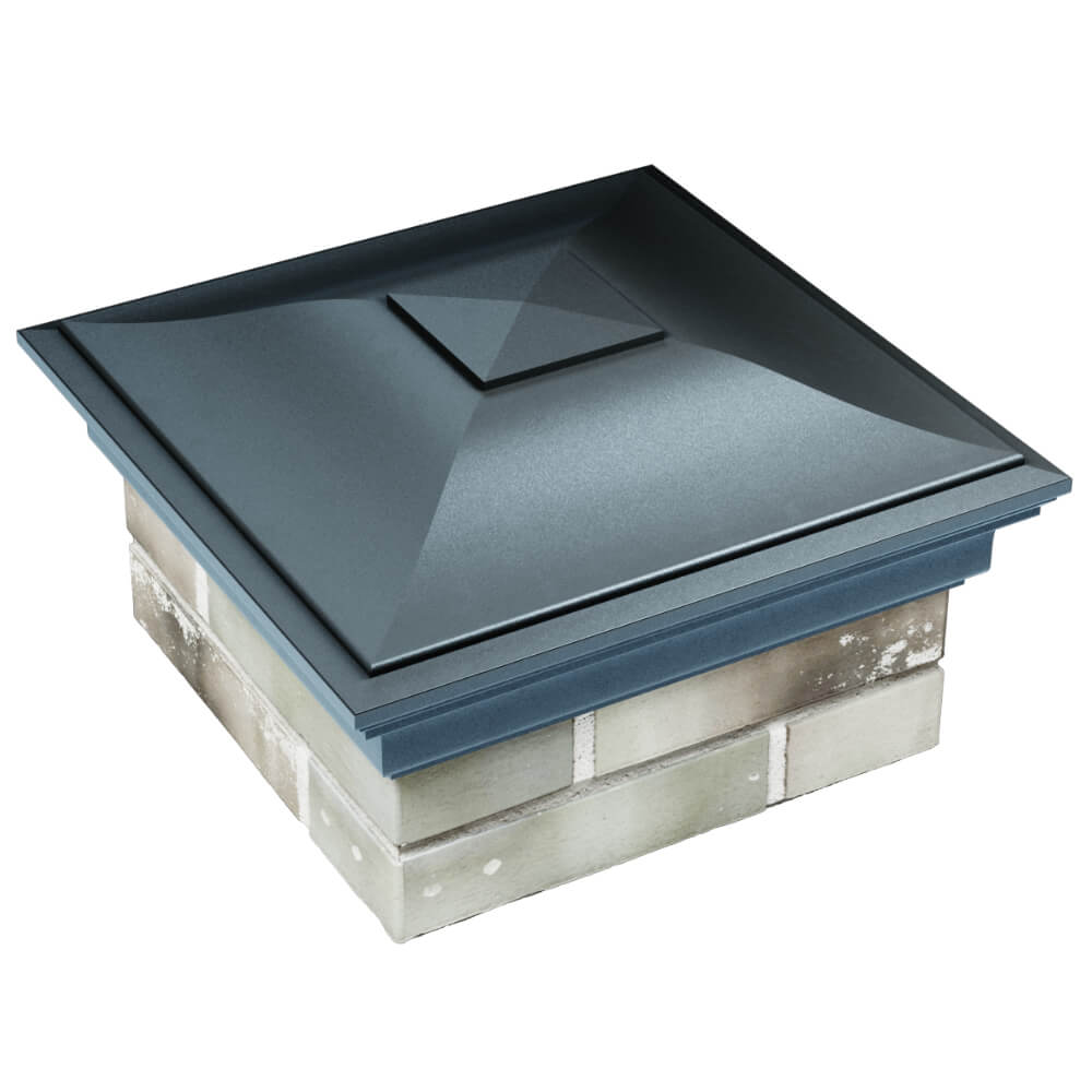 Колпак Zking Монблан Серый на столб 1.5х1.5 кирпича (385х385мм) в Перми фото