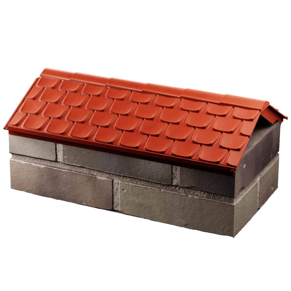 Парапет Zking Эльбрус Красный с посадкой на 1 кирпич (255мм) в Перми фото