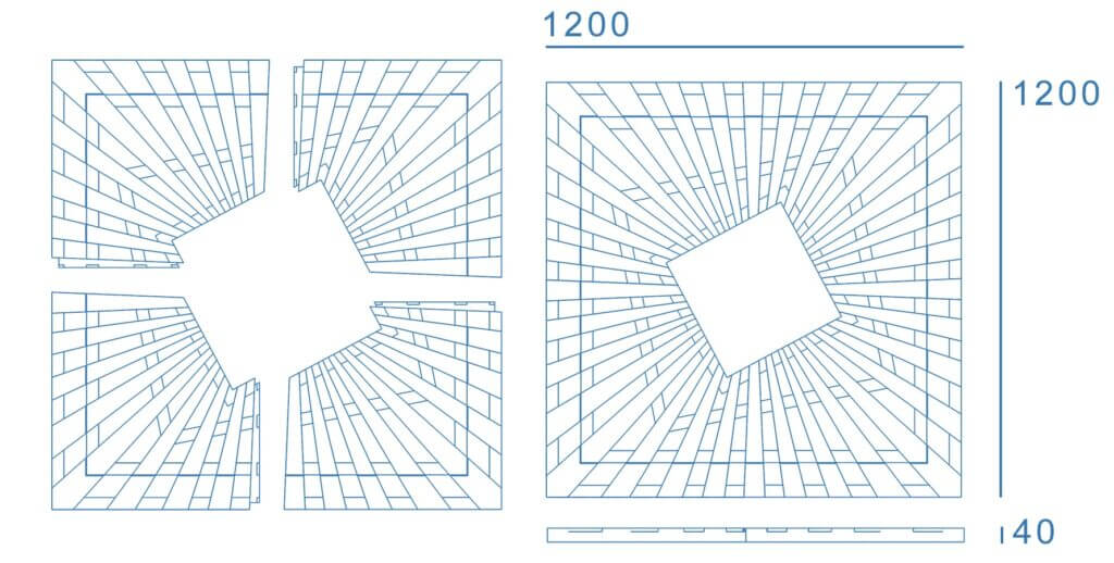 Приствольная решетка для дерева ZKING ATMOSPHERE 1.2х1.2м Черная в Перми фото