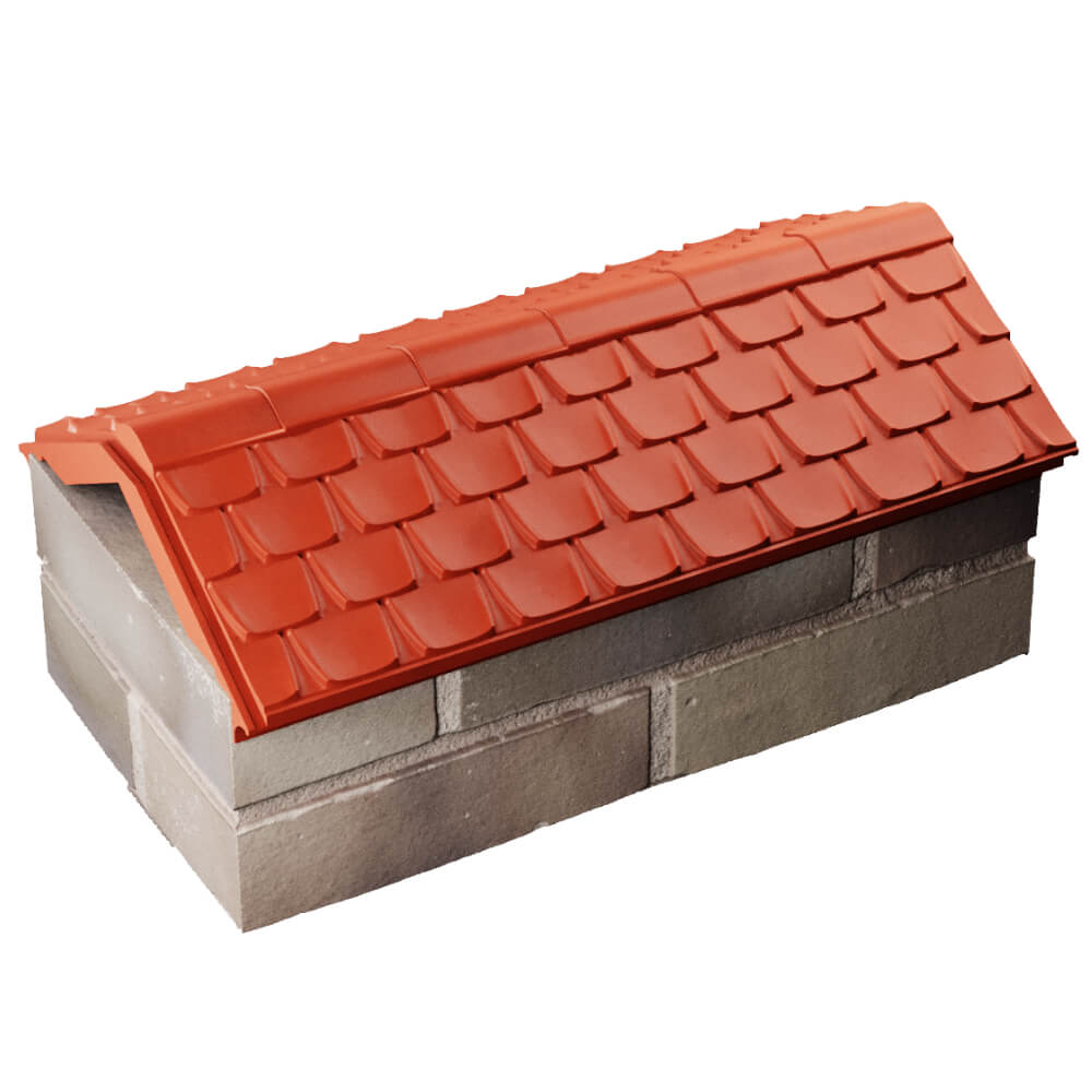 Парапет Zking Эльбрус Красный с посадкой на 1 кирпич (255мм) в Перми фото