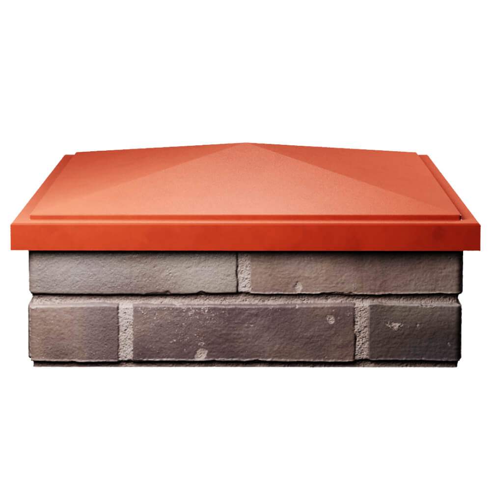 Колпак Zking БонаМоно Красный на столб 2х2 кирпича (515х515, 530х530мм) Пермь фото