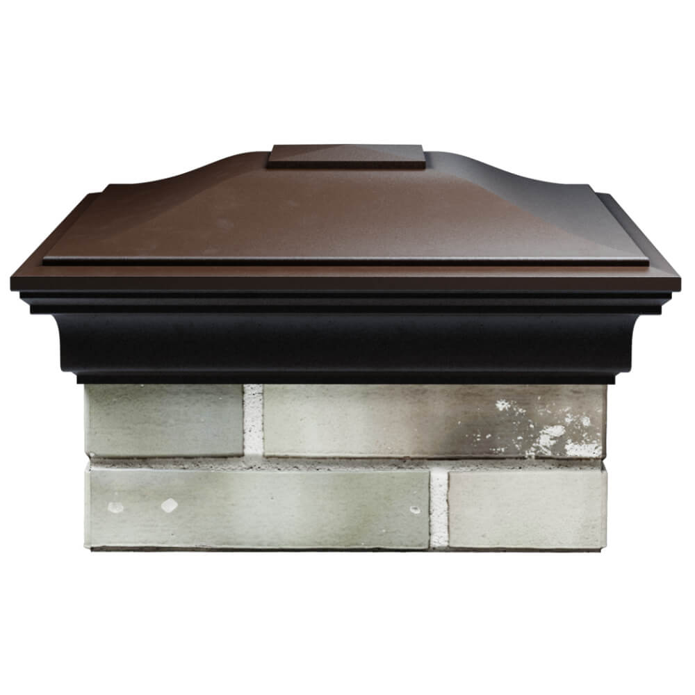 Колпак Zking Монблан Коричневый на столб 1.5х1.5 кирпича (385х385мм) Пермь фото