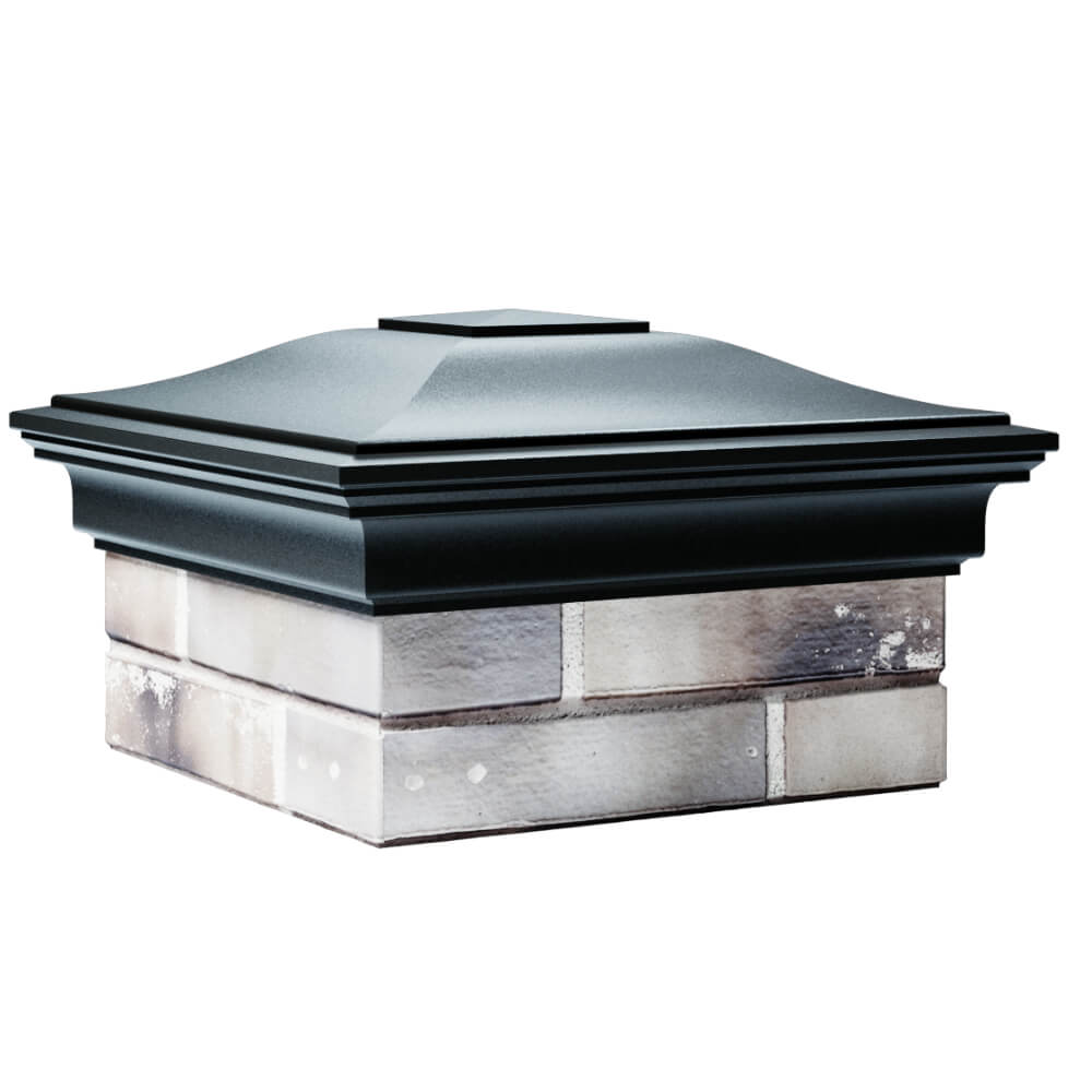 Колпак Zking Монблан Черный на столб 1.5х1.5 кирпича (385х385мм) в Перми фото