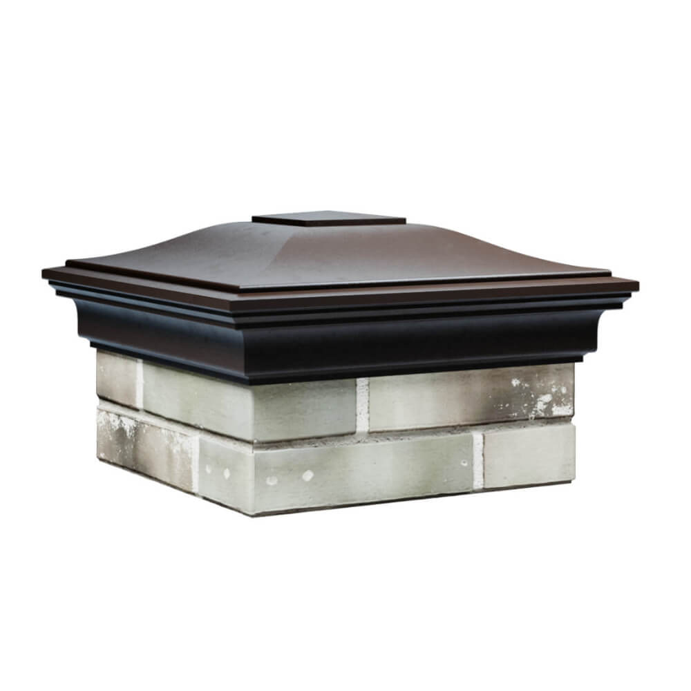 Колпак Zking Монблан Коричневый на столб 1.5х1.5 еврокирпича 0.7НФ (355х355мм) в Перми фото