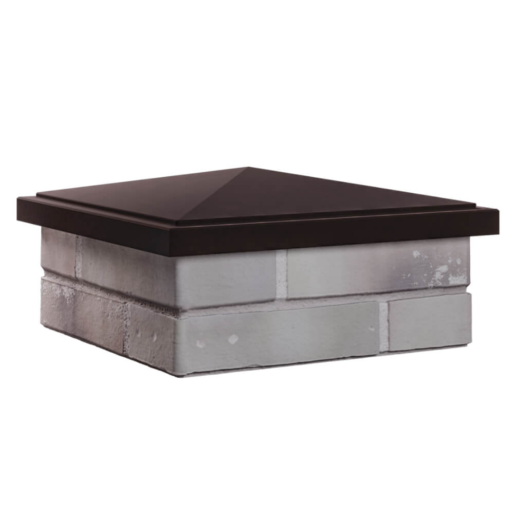 Колпак Zking БонаМоно Коричневый на столб 1.5х1.5 кирпича (385х385, 400х400мм) в Перми фото