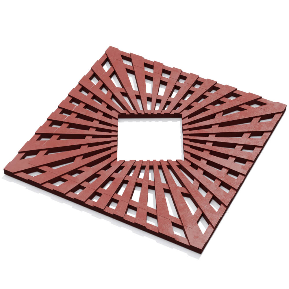 Приствольная решетка для дерева ZKING ATMOSPHERE 1.2х1.2м Красная в Перми фото